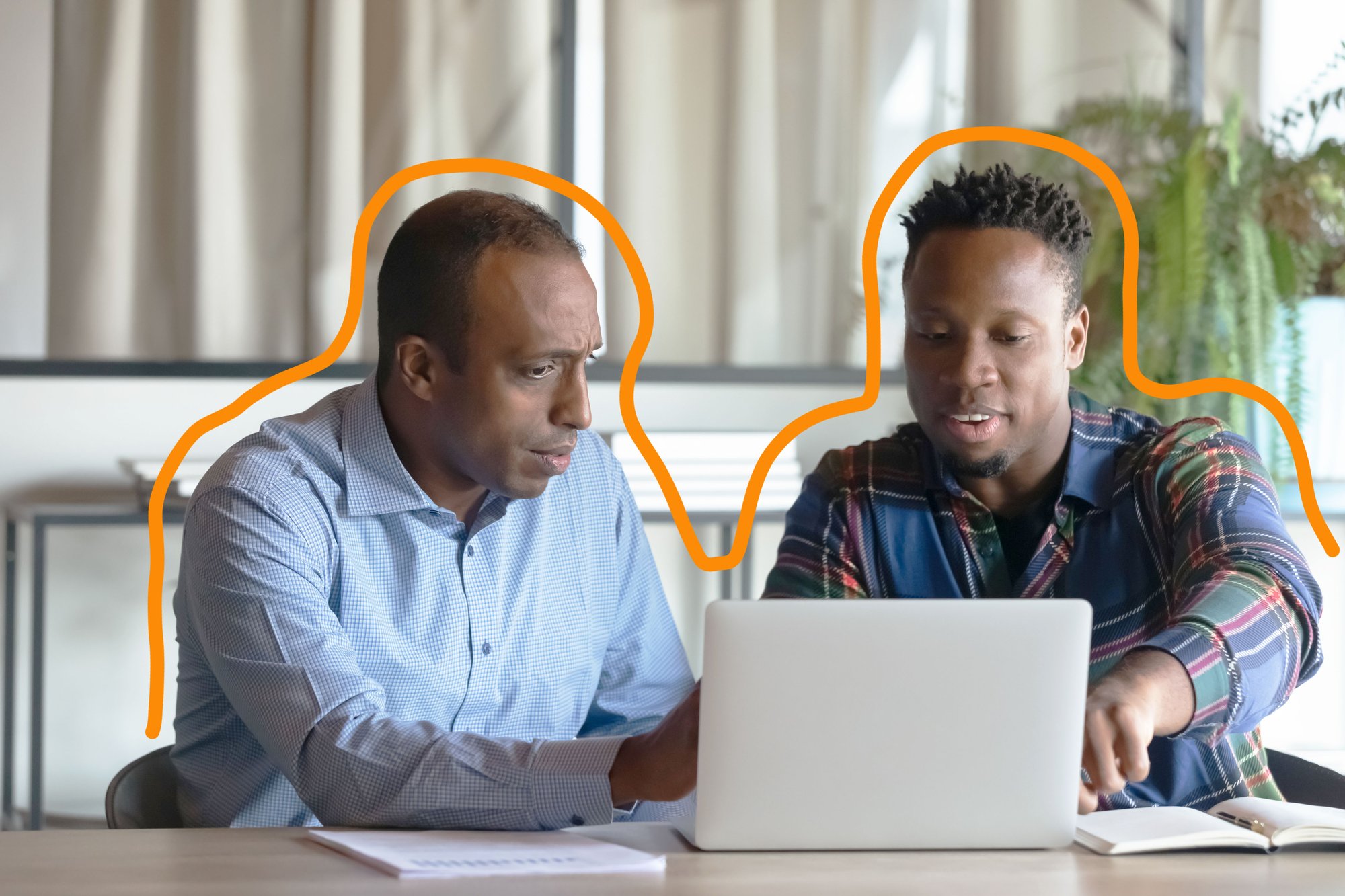 Men Collaborate Laptop FCO AAMR